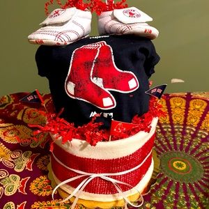 Boston Red Sox Diaper Cake